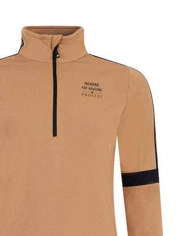 PROTEST Athletic Sweatshirt 'PRTCarly' in Brown: front