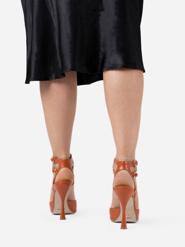 BRONX Slingback Pumps 'My-Sterious' in Orange
