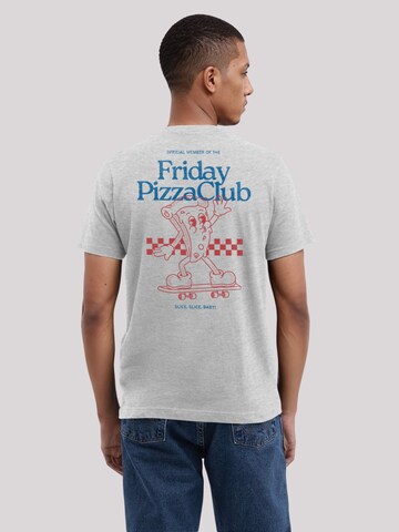 F4NT4STIC Shirt 'Friday Pizza Club' in Grey