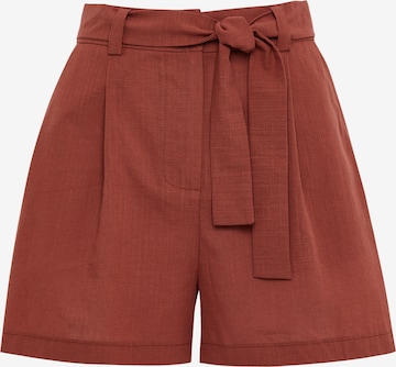 Threadbare Pleat-front trousers 'Lauren' in Red: front