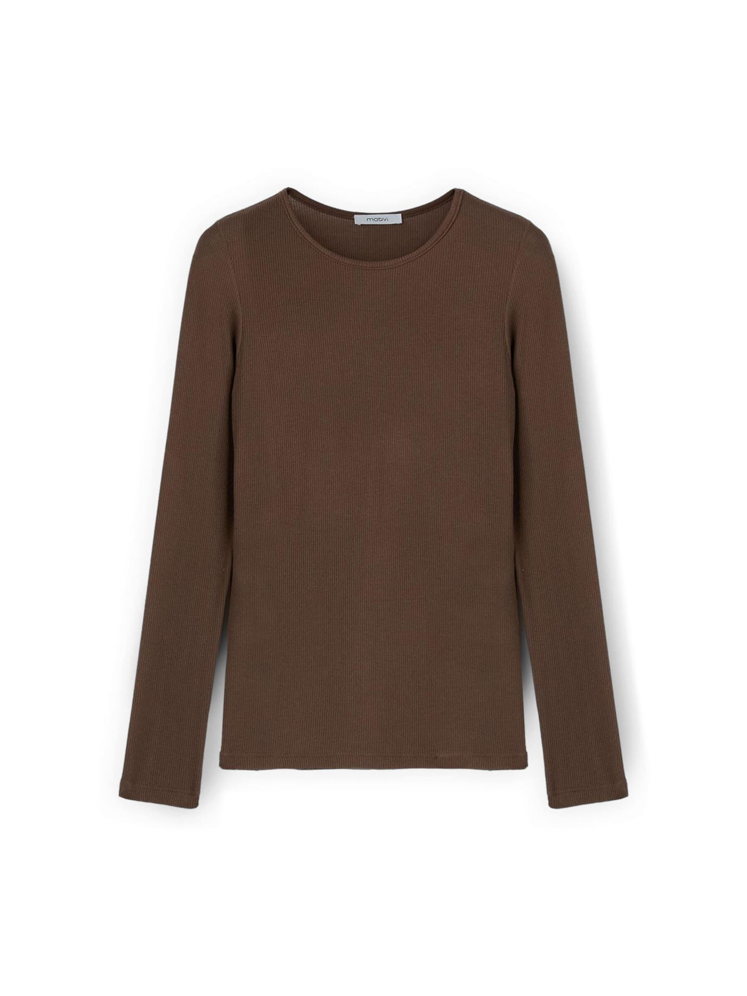 MOTIVI Shirt in Bruin: voorkant
