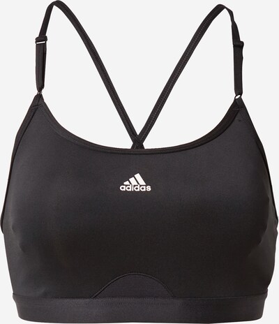 ADIDAS SPORTSWEAR Soutien-gorge de sport 'Aeroreact Light-Support' en noir / blanc, Vue avec produit