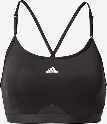 ADIDAS SPORTSWEAR Low Support Αθλητικό σουτιέν 'Aeroreact Light-Support' σε μαύρο: μπροστά