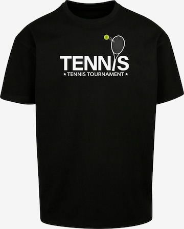 T-Shirt 'Tennis Racket' Merchcode en noir : devant