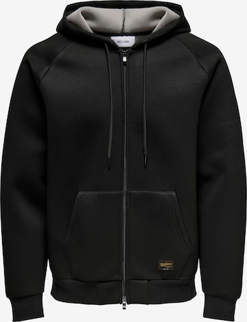 ONLY Sweat jacket in Black: front