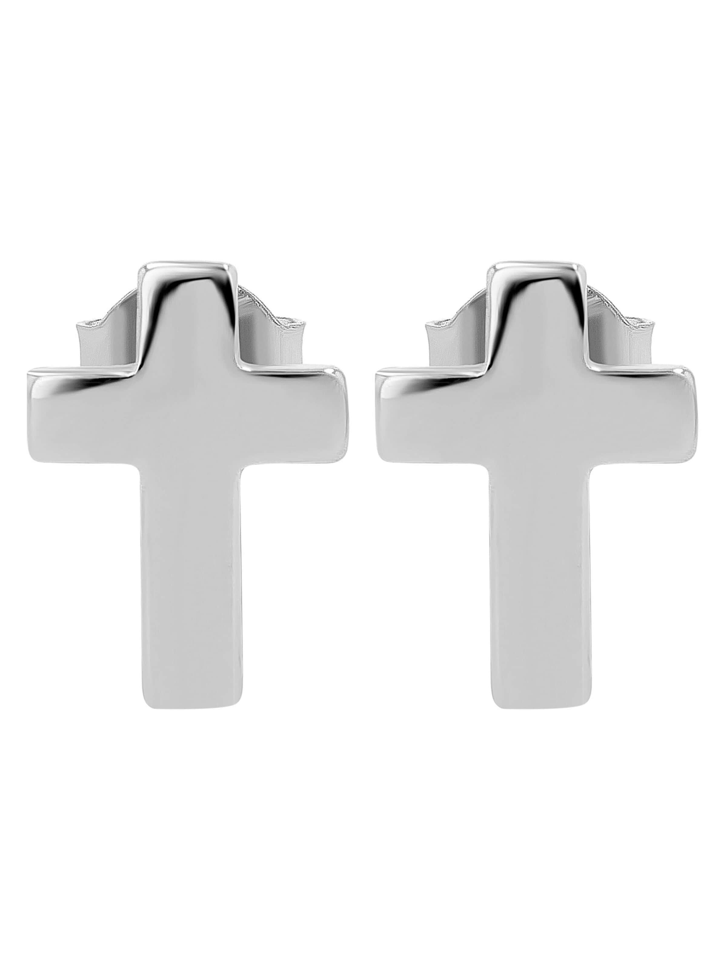 Akzent Earrings '"Judith" aus 925 Sterlingsilber, rhodiniert, langlebig' in Silver: front