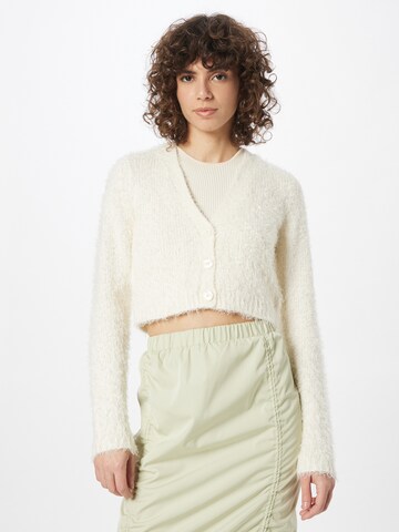 Urban Classics Knit cardigan in White: front