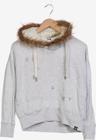 Superdry Sweatshirt & Zip-Up Hoodie in XXS in Grey: front