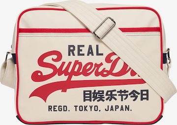 Superdry & Co Schoudertas 'Retro Alumni' in Wit: voorkant