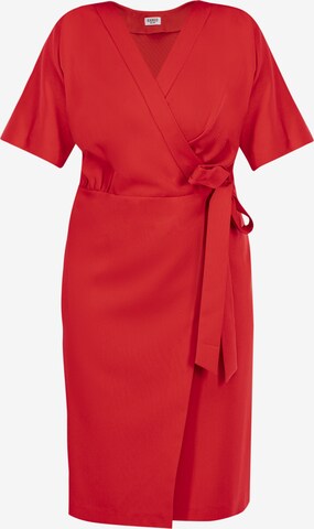 Robe de cocktail Karko en rouge : devant