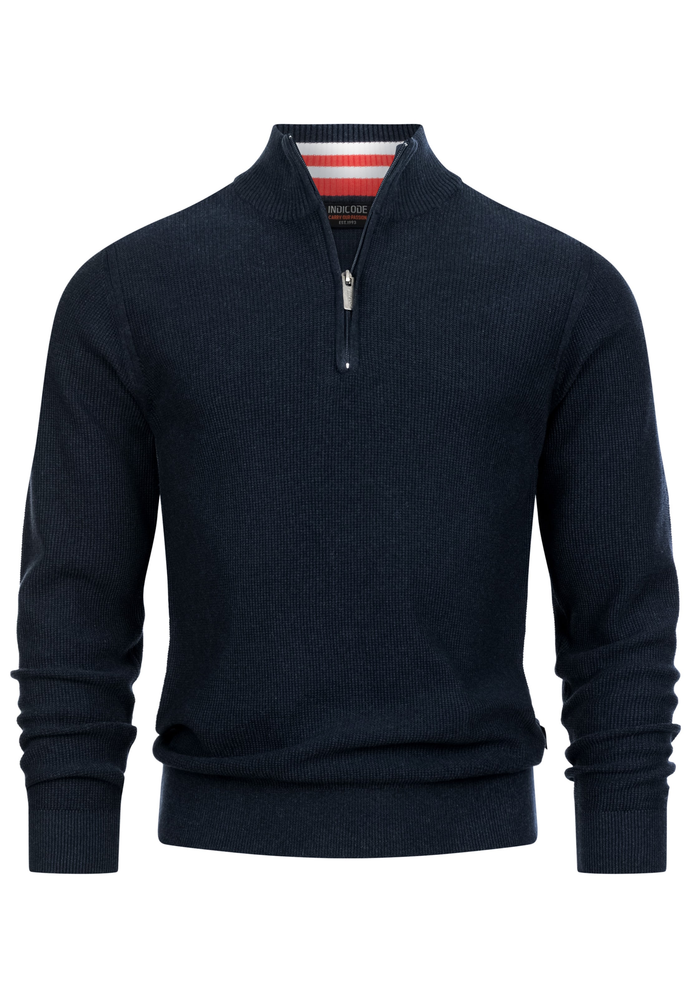 INDICODE JEANS Sweater ' Bull ' in Blue: front