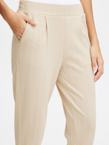 Effilé Pantalon à pince 'Ruti' ICHI en beige