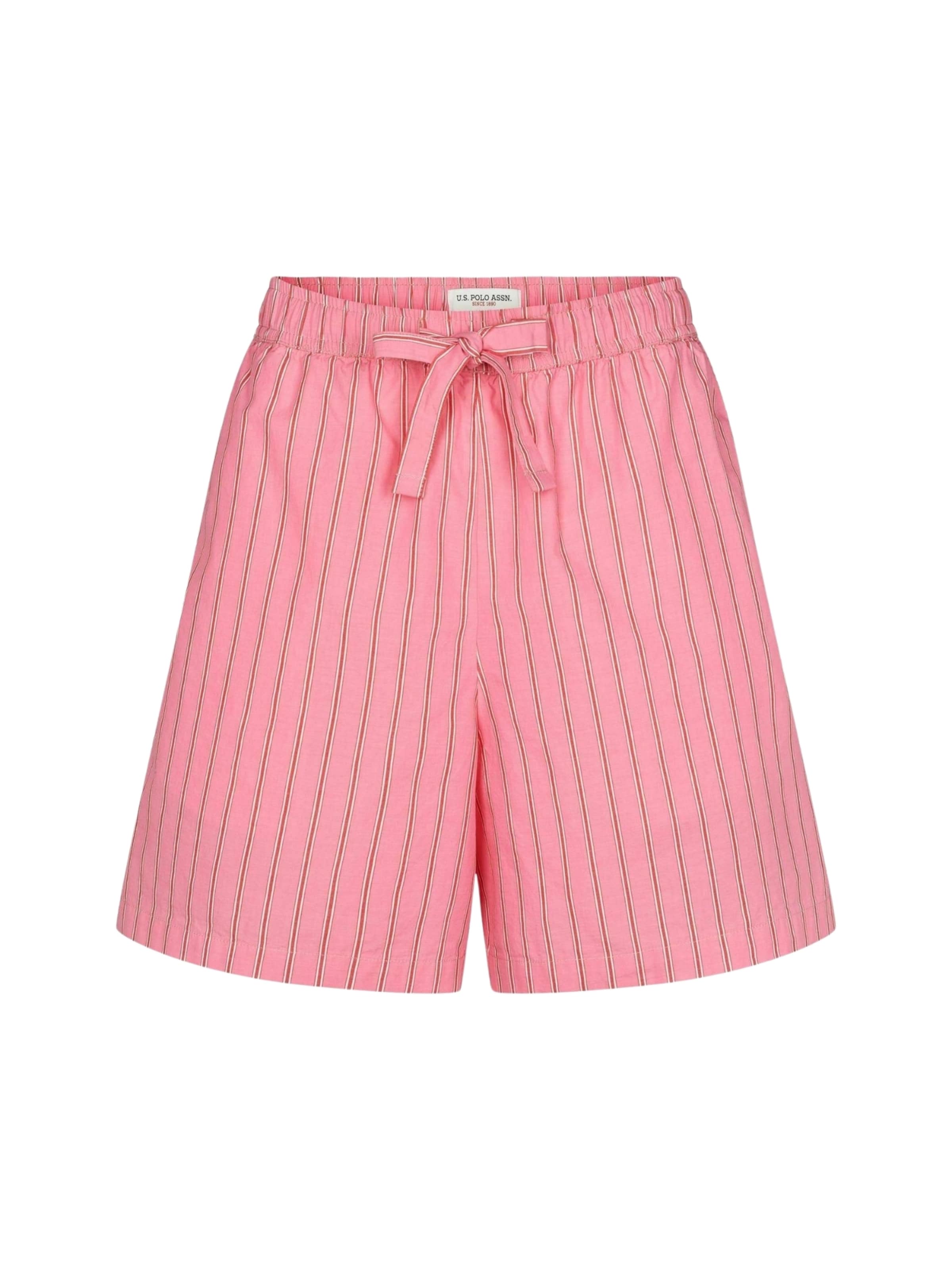 U.S. POLO ASSN. Shorts ' Margo striped ' in Pink: Vorderseite
