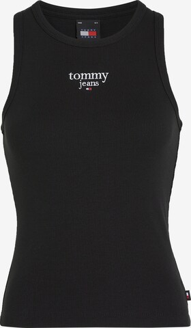 Tommy Jeans Curve Top in Black: front