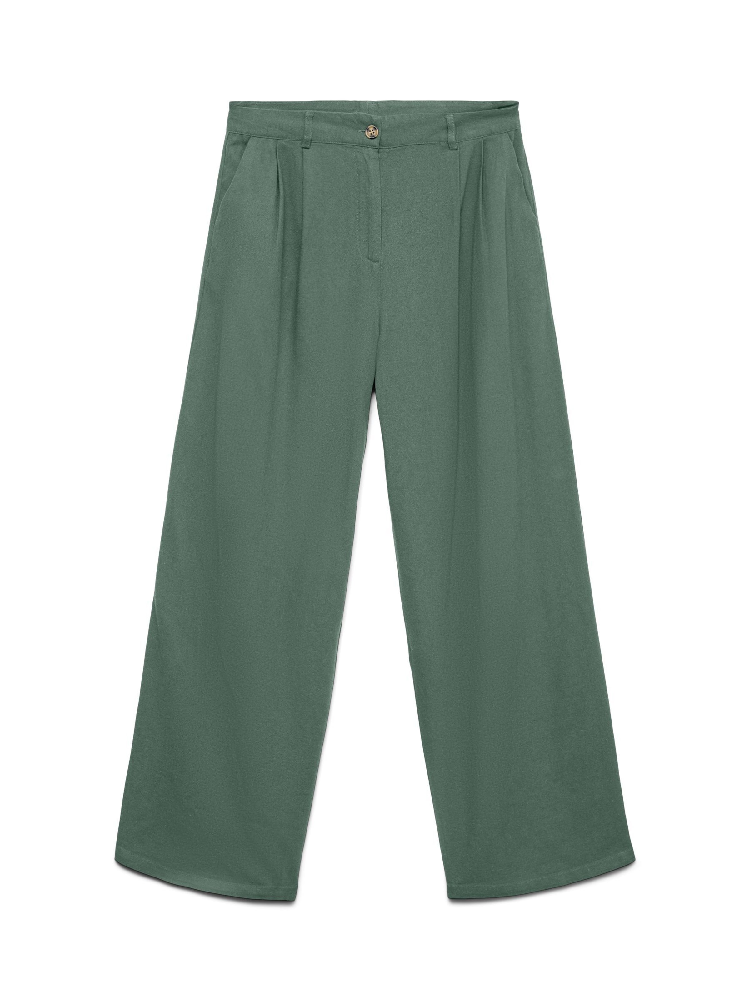 VERO MODA Pleat-Front Pants 'VMMymilo' in Dark green, Item view