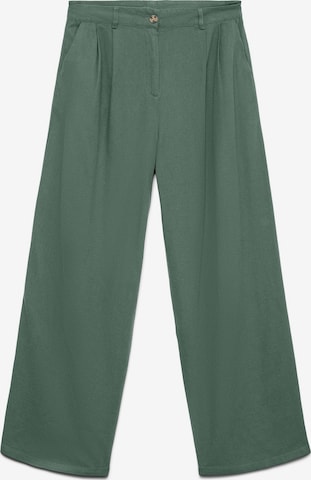 VERO MODA - Pierna ancha Pantalón plisado 'VMMymilo' en verde: frente