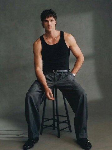 Top sportivo 'Men's Merino Wool Tank Top - Black | Breathable Gym Tank' di ZUBEK in nero