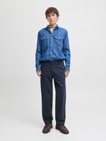 JACK & JONES Свободный крой Брюки-чинос 'JPSTKANE MASON' в Синий