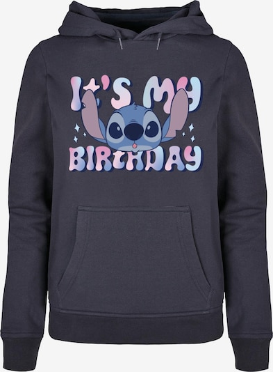 ABSOLUTE CULT Sweatshirt 'Lilo and Stitch - My Birthday' in navy / hellblau / rosa / schwarz, Produktansicht