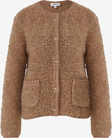s.Oliver Knit Cardigan in Brown: front