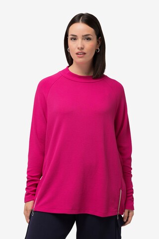 Ulla Popken Sweatshirt in Roze: voorkant
