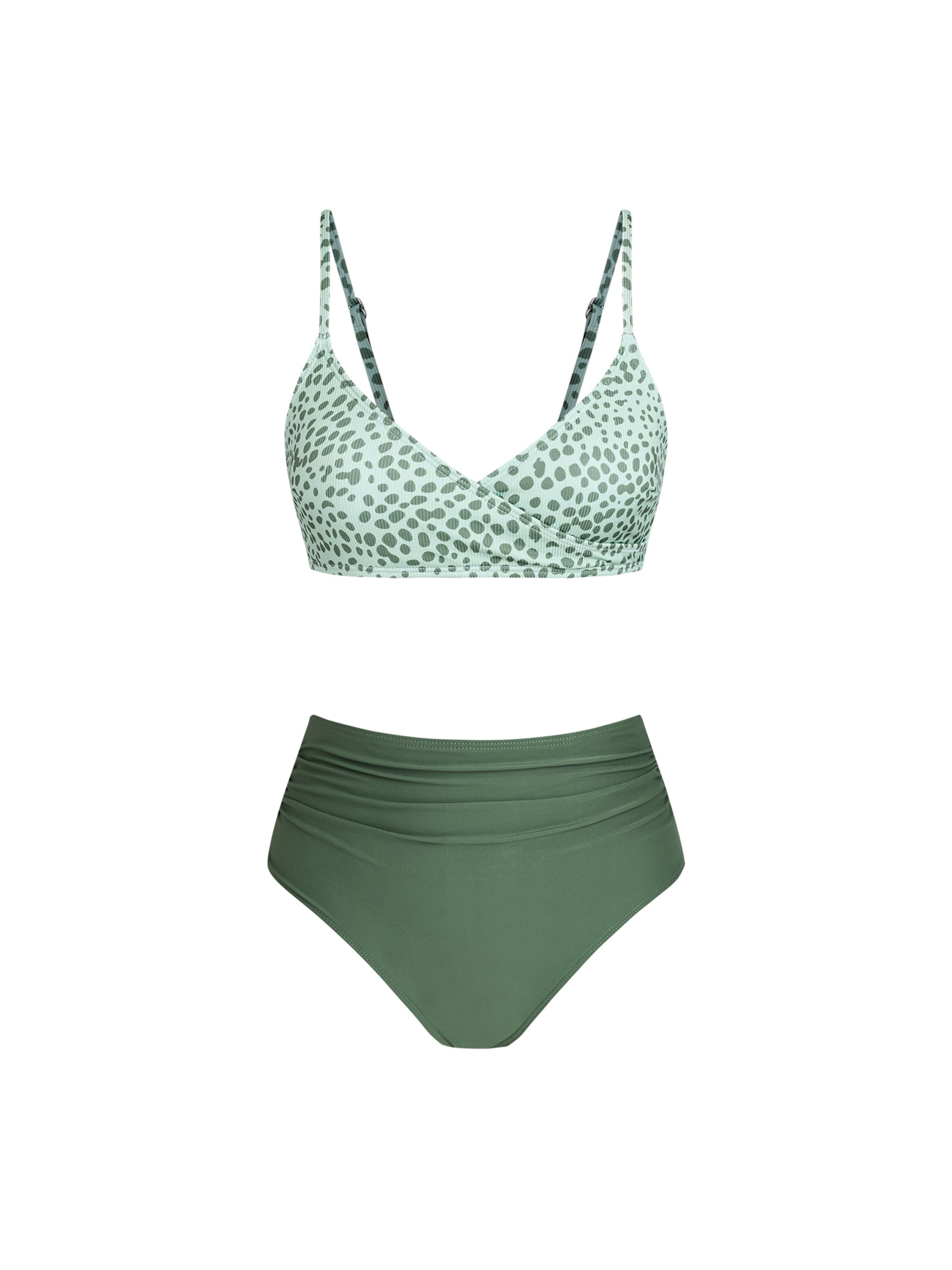 Cupshe Bralette Bikini 'CAA12C4B112RG' in Green: front