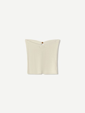 Tops en tricot Bershka en beige
