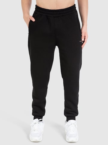 Effilé Pantalon 'Fiero' Smilodox en noir : devant