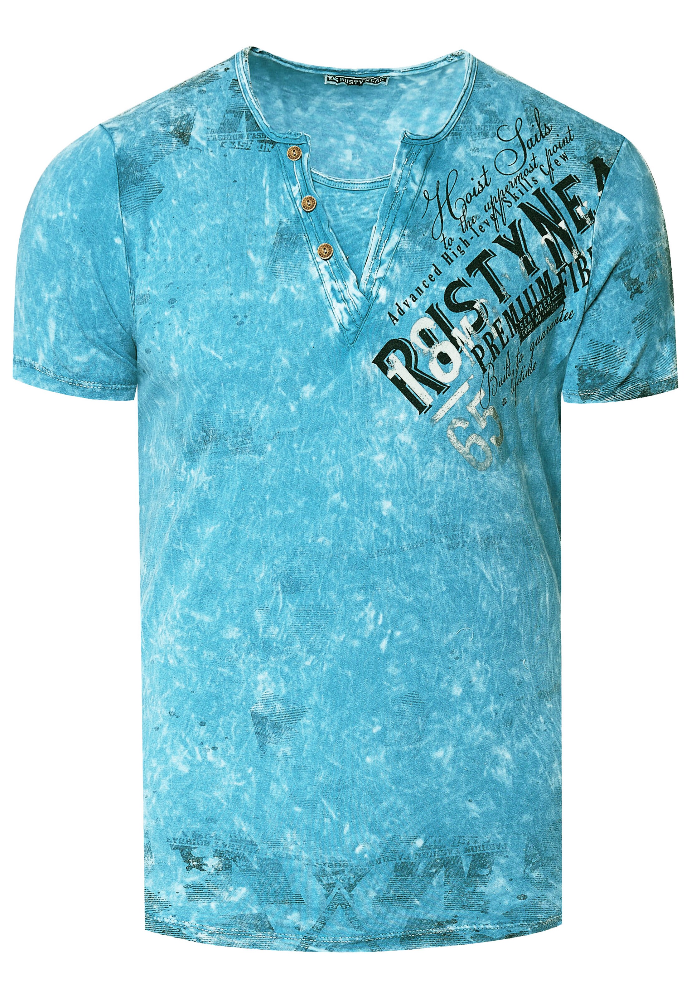 Rusty Neal T-Shirt in Blau: Vorderseite