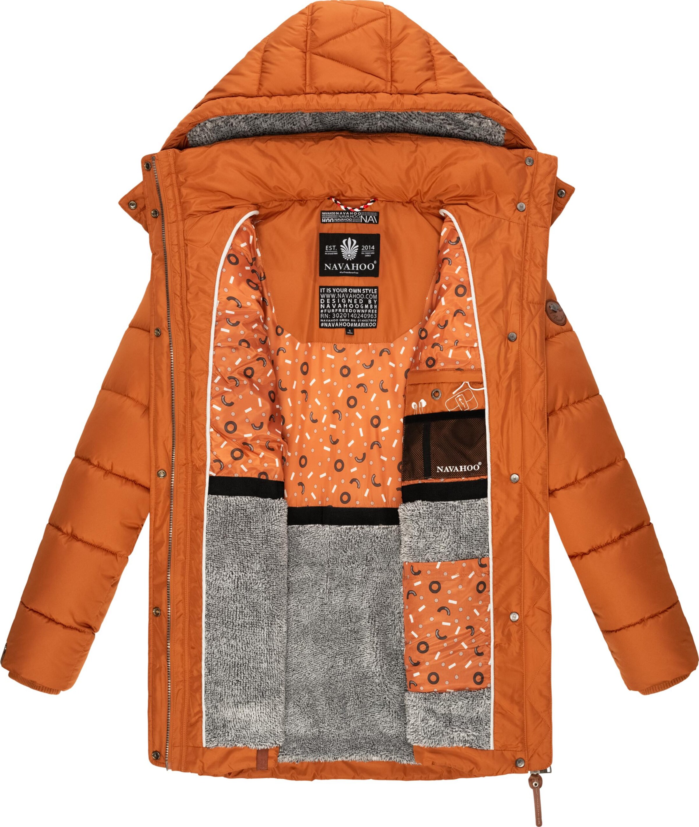 NAVAHOO Winter coat 'Daliee' in Orange