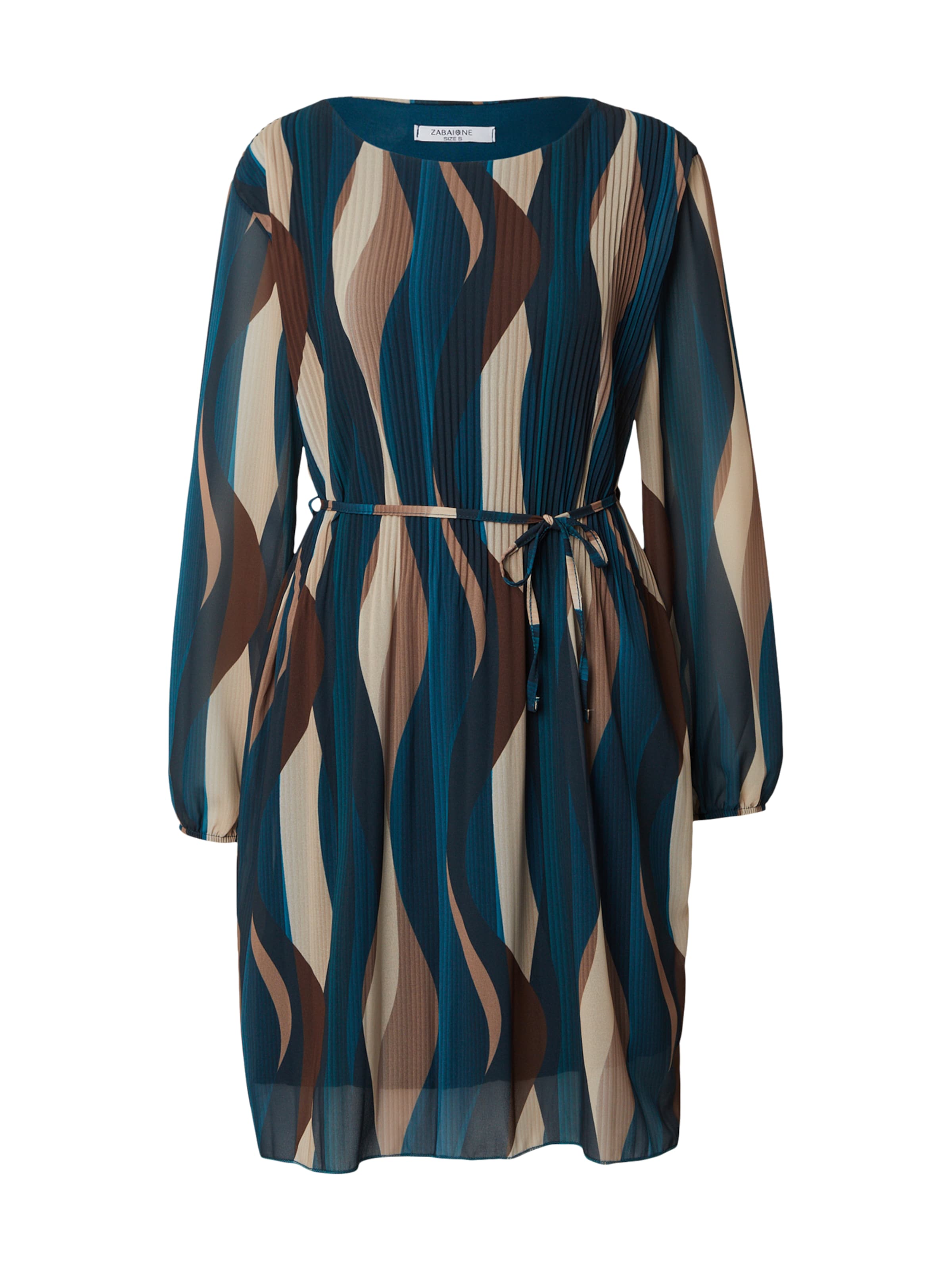 ZABAIONE Платье 'Sa44raa' в Бежевый / Коричневый / Бензиновый / Цвет ели, Обзор товара
