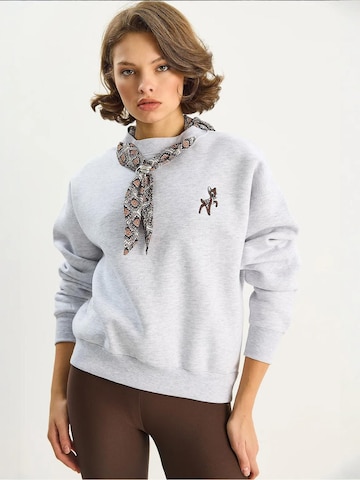Bianco Lucci Sweatshirt in Grey