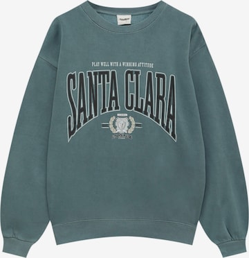 Pull&Bear Sweatshirt i grøn: forside