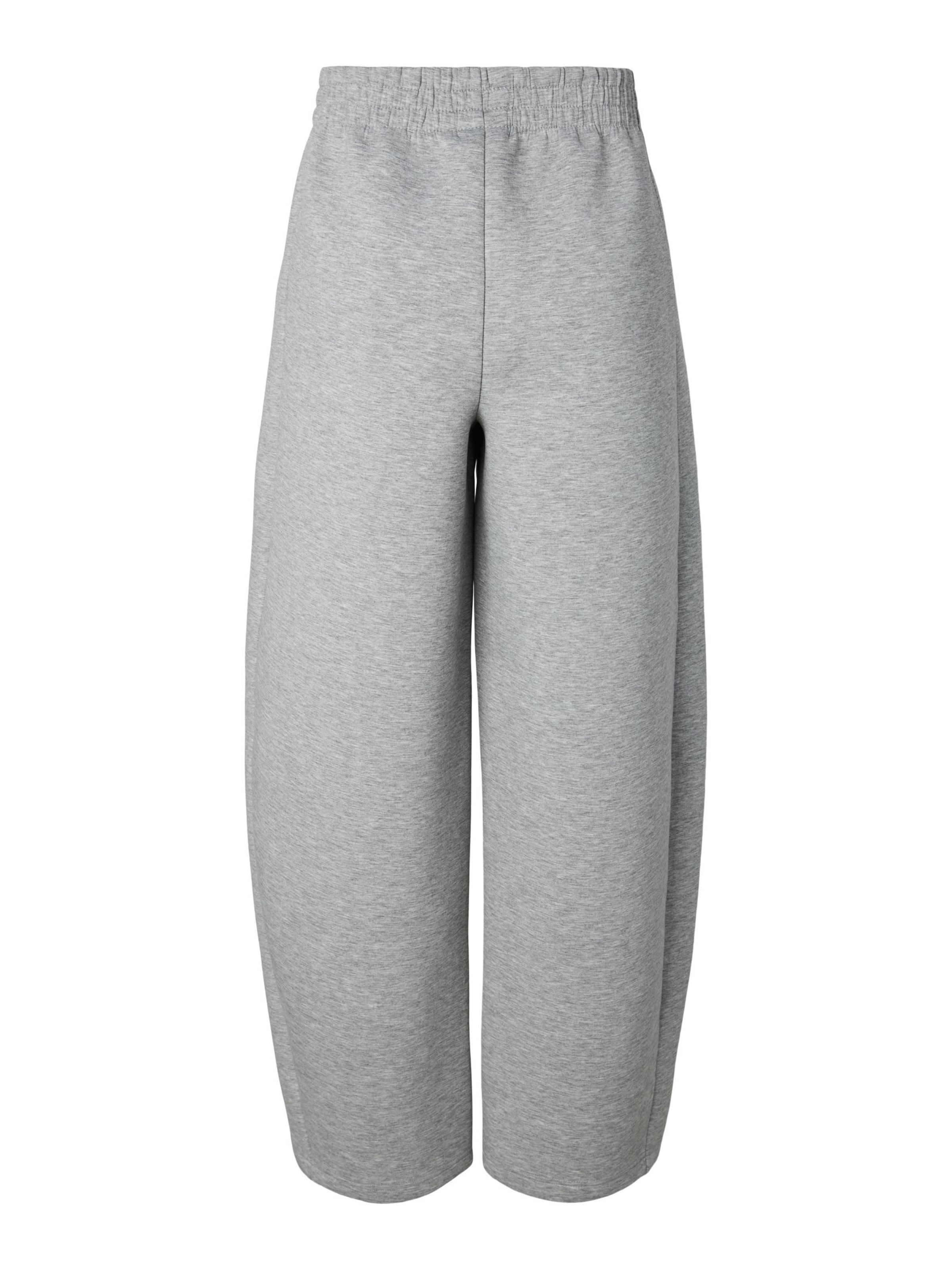 PIECES Wide leg Trousers 'BUCUBA ' in Grey