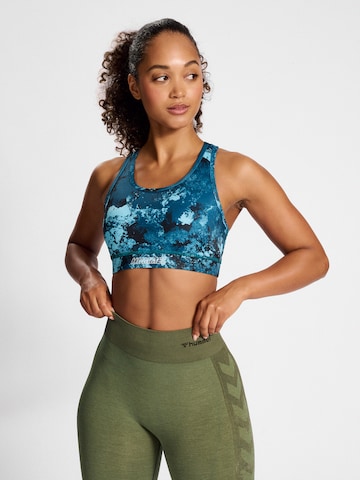 Hummel Bralette Sports Bra in Blue: front