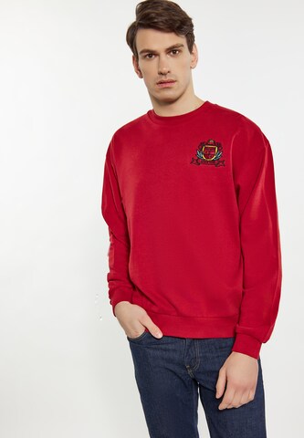 Sweat-shirt MO en rouge : devant