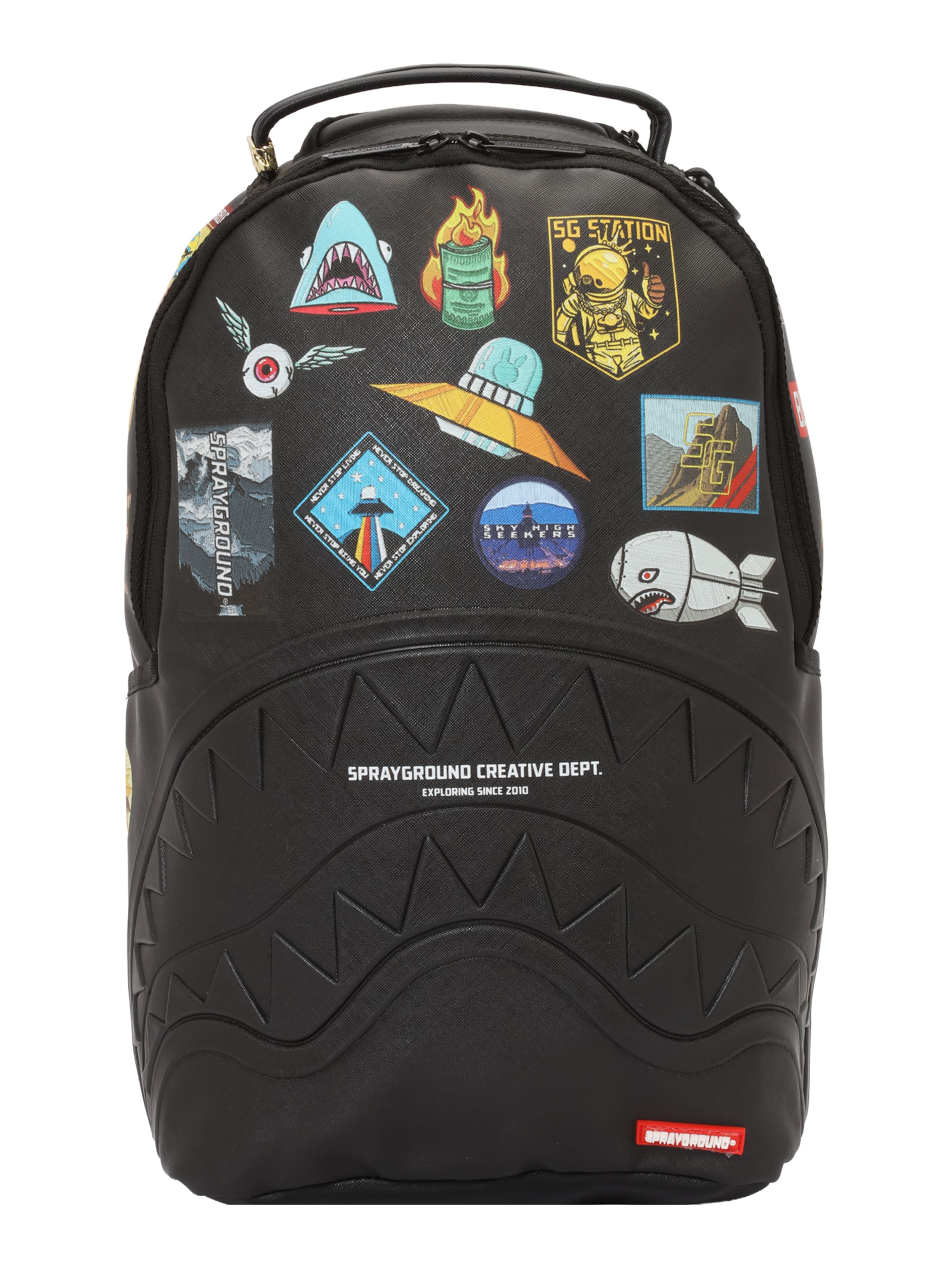 Sprayground Backpack in Black: front