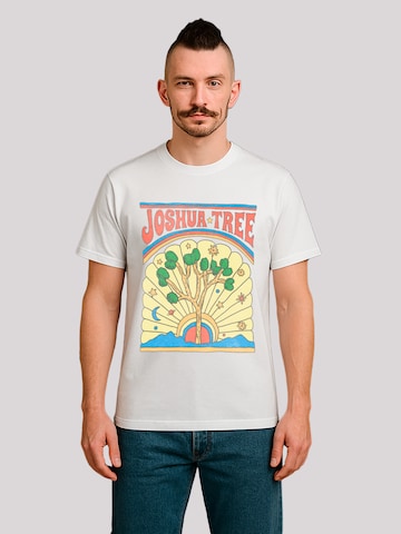 T-Shirt 'US National Parks Joshua Tree' F4NT4STIC en blanc : devant