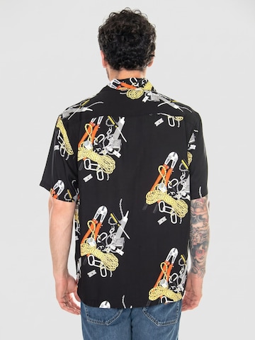 HUF Comfort Fit Hemd 'Skidrokyo'‌‌‌‌‌‌‌‌‌ in Schwarz