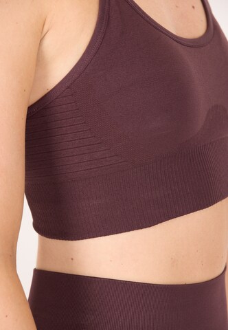 Athlecia Bustier Sport-BH in Braun