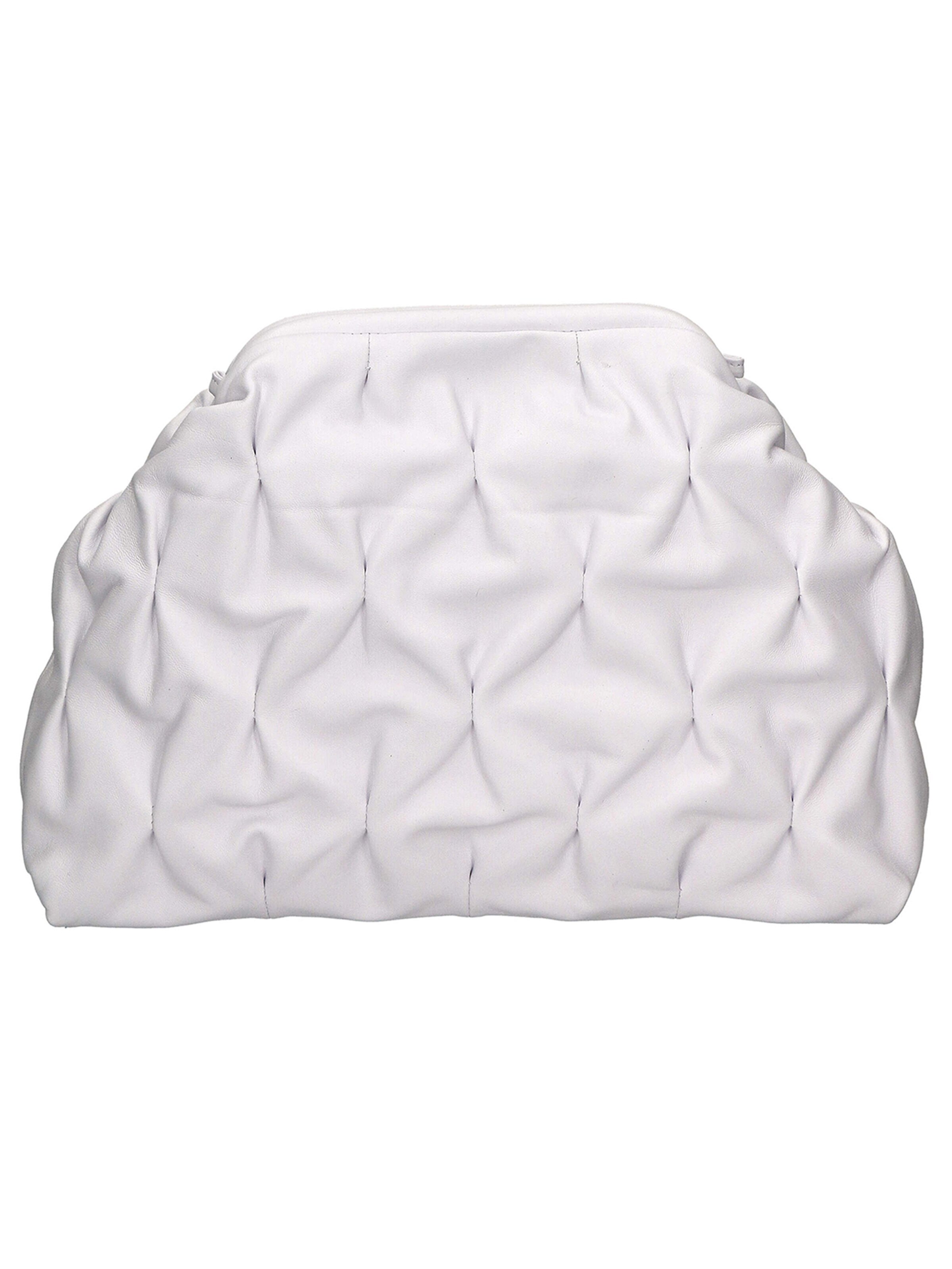 Pochette 'Pochette Verona in Pelle Sauvage - Tracolla Regolabile Made in Italy' di Gave Lux in bianco: frontale