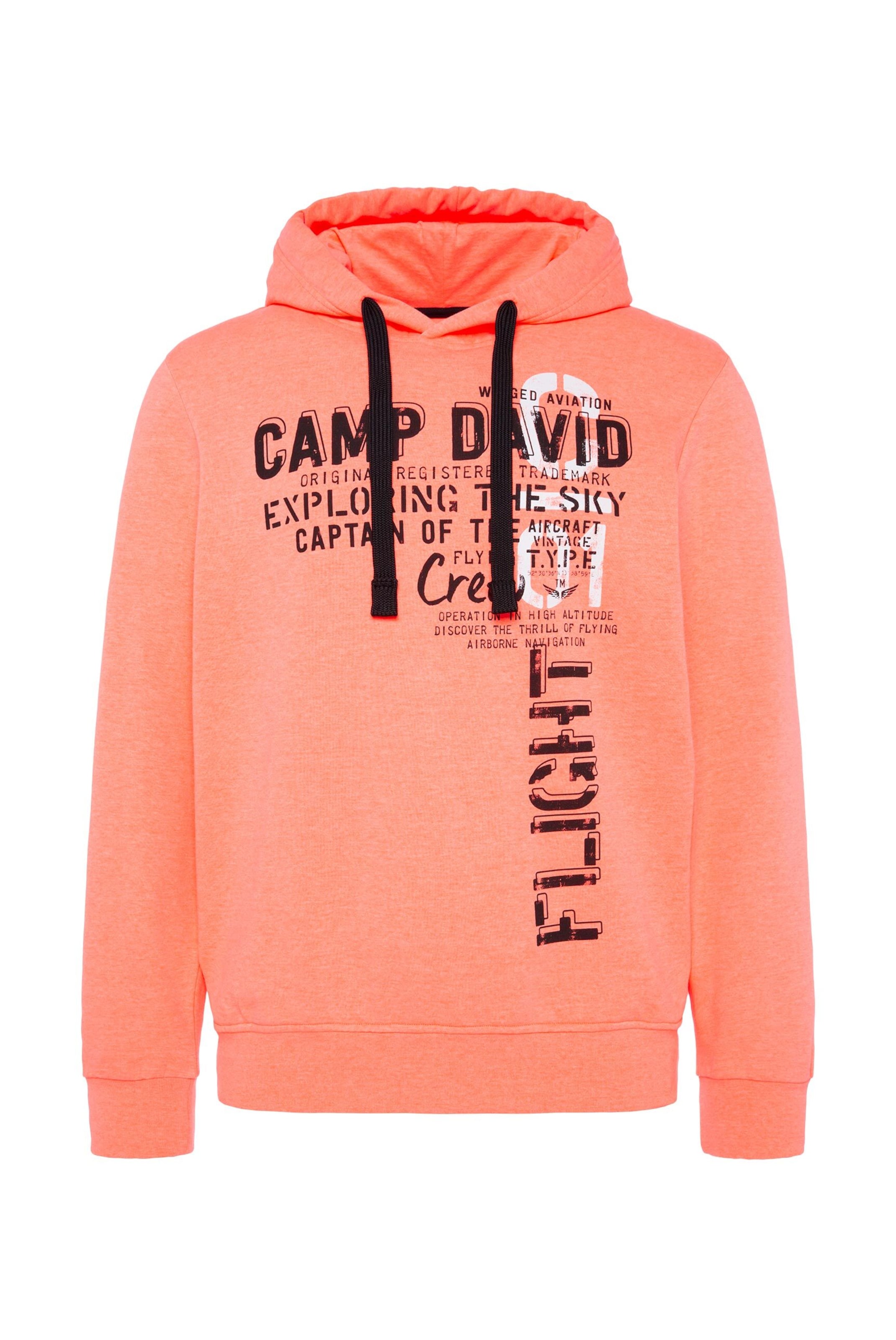 CAMP DAVID Sweatshirt in Orange: front
