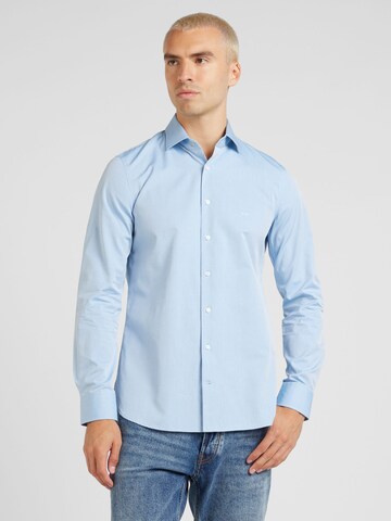 Coupe slim Chemise Michael Kors en bleu : devant