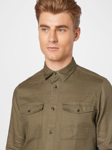 !Solid Regular fit Button Up Shirt 'Tim' in Green