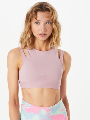 Reebok Bustier Urheilurintaliivit 'Studio Layered' värissä lila: edessä