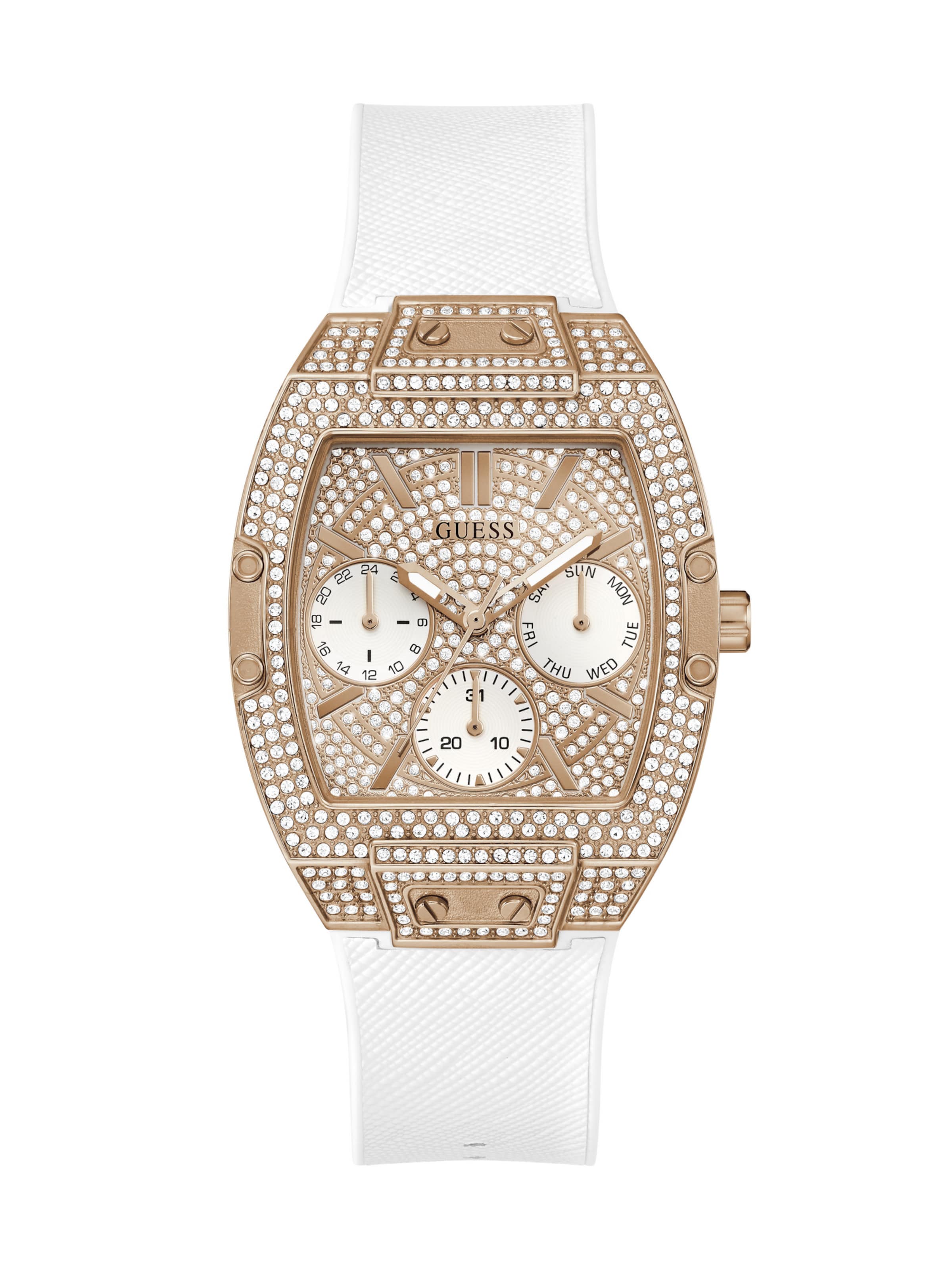 GUESS Analog Watch 'Raven' in Gold: front