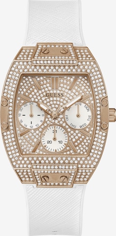 GUESS Analog Watch 'Raven' in White: front