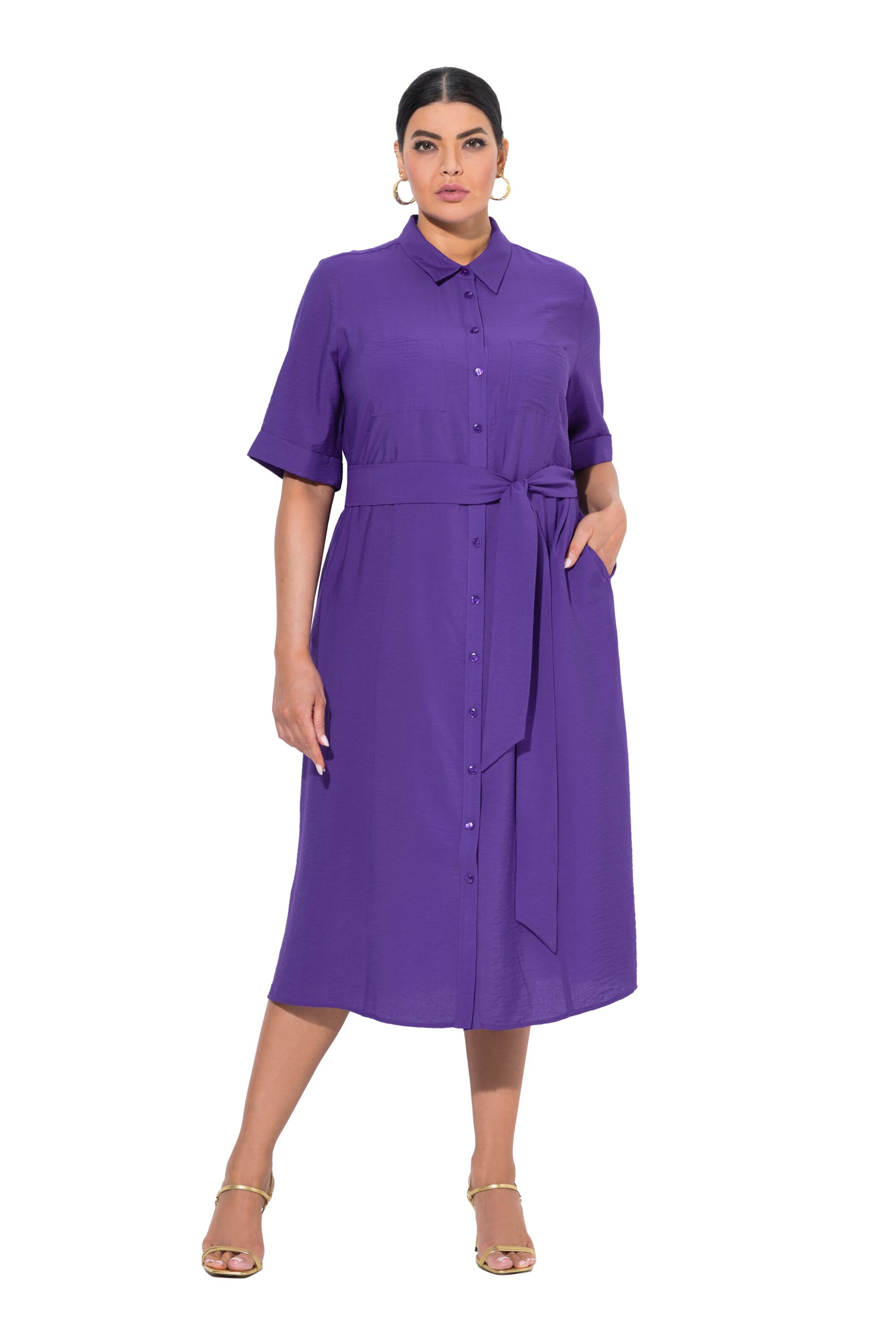 Ulla Popken Kleid in Lila: Vorderseite