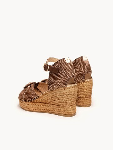 Sandales à lanières 'Alpargata Cuña 8 cm' Alhamas en marron