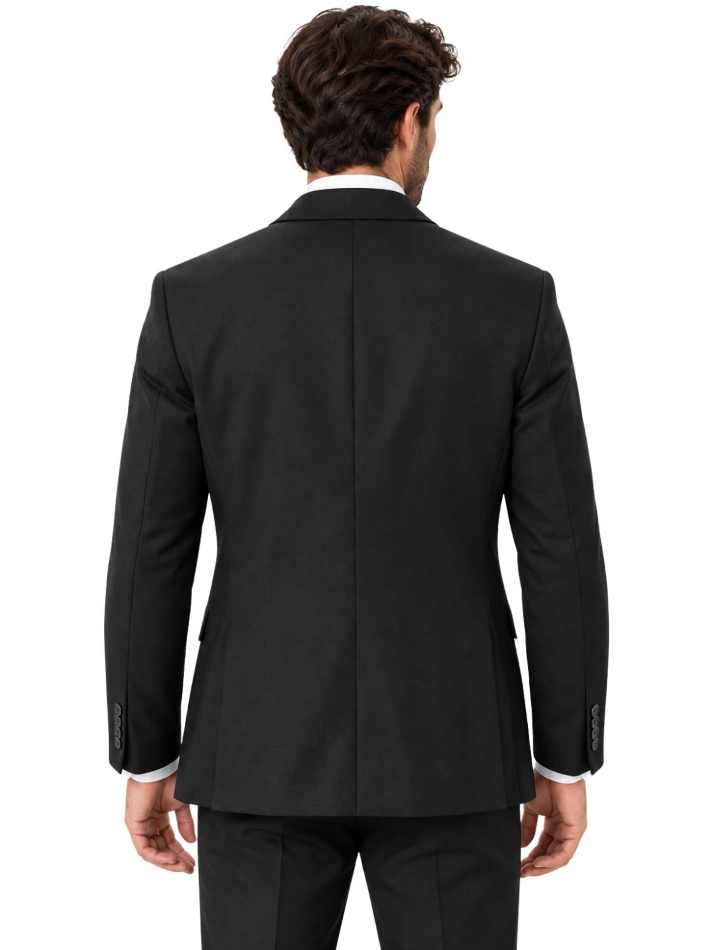 Guild Slim fit Suit 'Slim fit Business Anzug' in Black